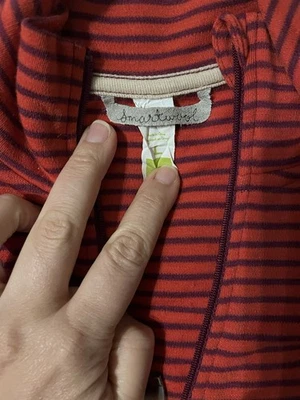 Camisa de correr Smartwool, rayas rojas y moradas, talla grande Foto 1 de 4