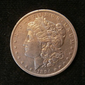 1894-O Morgan Dollar XF AU DETAILS CLEANED - Picture 1 of 2