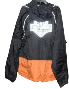 Harley-Davidson Rain Suit 98246-06VM Jacket Pants Set Black Orange 2XL-3XL -Read - Picture 1 of 12