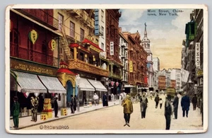 1920s Chinatown New York City, Mott Street Chinese Store Restaurant UNP Postcard - Picture 1 of 3