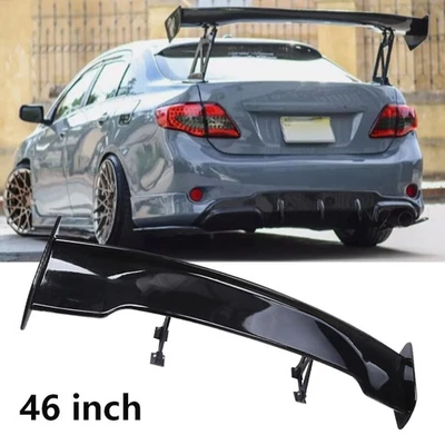 For Toyota Corolla 46" Car GT Style Trunk Rear Spoiler Wing Glossy Black Foto 1 de 4