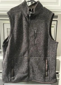 Powder River Outfitters Panhandle Fleece Gray Vest Men’s XXL Zip Pocket Western - Picture 1 of 15