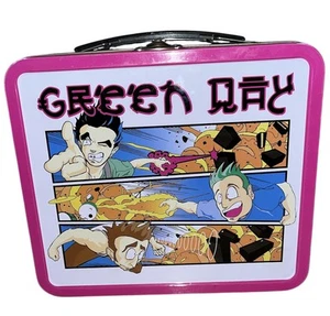 Vintage 2001 00s Green Day Lunch Box, Japanese Anime Cartoon, Metal Collectible - Foto 1 di 7