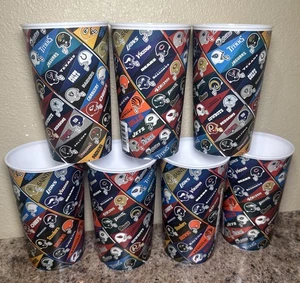 NFL Party Cups 2012 NFL Properties 22 oz All Teams Kitchen Cups Lot of 7 Plastic - Picture 1 of 10