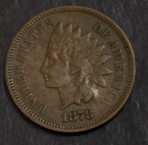 1878 Indian Cent Choice VF Lot 2385 - Picture 1 of 2