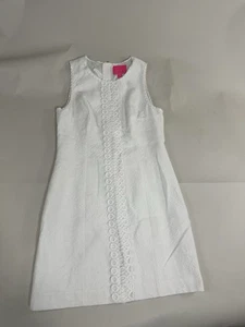 Lilly Pulitzer Sleeveless Shift Dress Size 8 White - Picture 1 of 9
