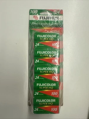 Fujifilm Super HQ 35mm ISO 100 velocidades 5 24 exposición exp 2002 nuevo stock antiguo sellado Foto 1 de 4