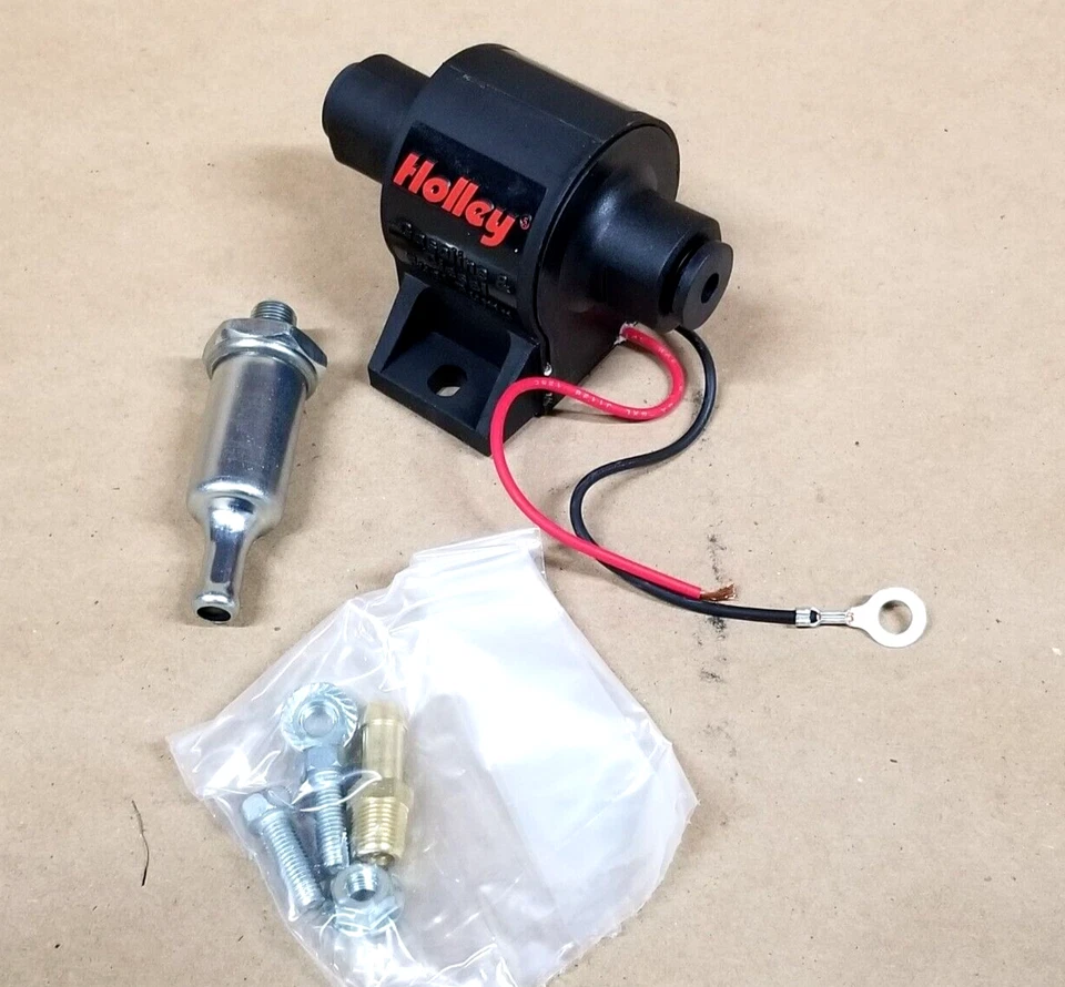 Bomba de combustível elétrica em linha Holley Mighty Mite 4-7 PSI 32 GPH gasolina diesel (NOVO) - Imagem 1 de 1