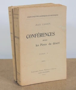 Conférences avec les Pères du désert Jean Cassien 1920 Tome 1 et 2 ascétiques - Bild 1 von 7