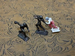 Estatuillas deportivas vintage de bronce + bonificación - bolos, fútbol - años 60 70 ஔ - Imagen 1 de 11