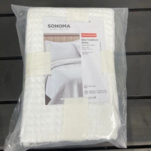 Sonoma Standard/Queen New Traditions Schein 20 x 26 Zoll Austin weiß Waffelmuster  - Bild 1 von 3
