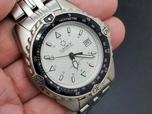 NEW CADET CHRONOSTAR DATE W.R. 5 ATM S/S QUARTZ MEN'S WATCH - Picture 1 of 12