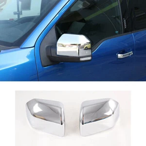 For Ford F150 F-150 2015-2020 Chrome Outside Rearview Mirrors Cover Trims Decor - Picture 1 of 9