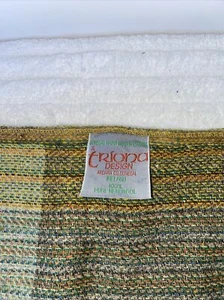 "Bufanda de lana tweed Triona verde amarillo 11"" por 70""" - Imagen 1 de 5