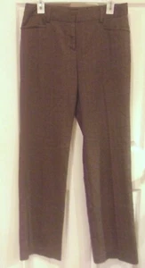 Womens APT 9~Brown Tweed DRESS PANTS~size 10 TALL 10T~NEW Slacks Herringbone $48 - Picture 1 of 5