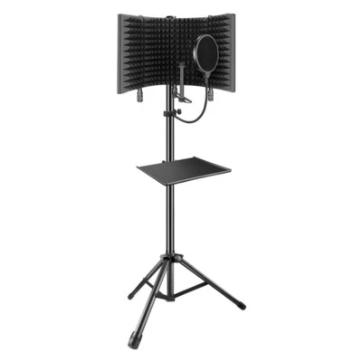 Mikrofon Isolation Schallschutz mit Ständer, professionelle Aufnahme Studio Aus - Bild 1 von 4