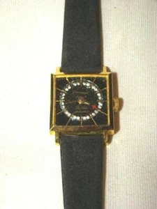 Vintage DE LUXE Virgin Islands 17 Jewels WATCH, WORKS, Floating Face AS IS - Picture 1 of 9