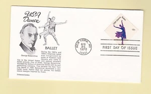 Erstausgabetag gestempelt Umschlag 1978 USA Tanz Ballett George Balanchine NY - Bild 1 von 1