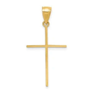 Real 10kt Yellow Gold Cross Pendant - Picture 1 of 5