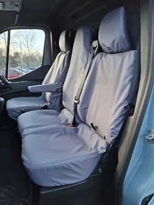 Tailored Waterproof Grey Front Folding Seat Covers FOR Renault Master 2024+ - Picture 1 of 3