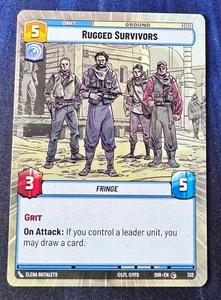 Star Wars Unlimited Spark of Rebellion Rugged Survivors HYPERSPACE Card - Picture 1 of 2