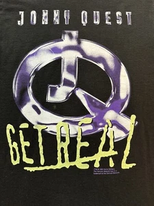 Vintage 90s Johnny Quest Cartoon T-Shirt Black Small Single Stitch 1996 Retro - Bild 1 von 10