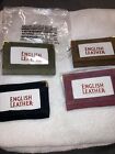 English Leather Suede ID and Credit Card Zip Wallet Lot Of 4 Brand New Gift!