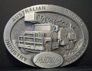 ADIA Australia Drilling Industry Association Pewter Belt Buckle Construction - Picture 1 of 2