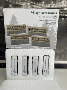 Department 56 Classic Christmas Walls Village Accessory Dept #6001703 Set of 4 - Picture 1 of 7