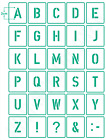 30 Buchstaben Schablonen ● Schriftschablonen Alphabet N35 ● verschiedene Gren