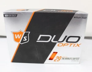 Wilson Staff Duo Soft Golf Balls Optix Harvest Moon - 1 Dozen - Picture 1 of 4
