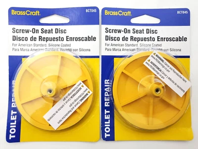 Lote de 2 discos de asiento atornillables BrassCraft BCT045 reparación de inodoro estándar estadounidense Foto 1 de 4