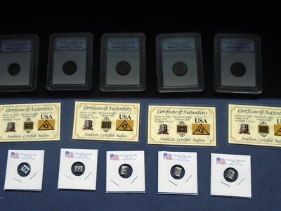 ☆ 3 PC.LOT-CERTIFIED PIRATE COIN - GOLD AND SILVER BAR CARDS-ESTATE  SALE☆ - Image 1 of 4