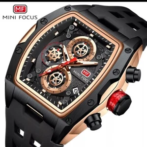 MINI FOCUS Men Rectangle Watches Military Wristwatch Luminous Dial Sport Watch - Picture 1 of 23