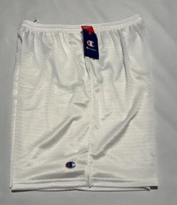 Champion Shorts Mens Large White Mesh - Picture 1 of 3