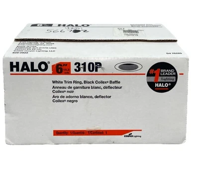 Halo 6” 310P White Trim Ring Black Coilex (SMW-KAP-T41-R2) {122} - Image 1 of 4