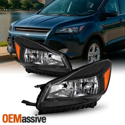 For 2013-2016 Ford Escape Halogen Headlights Side Left+Right Lights 13 14 15 16 - Image 1 of 4