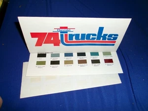 1974 Chevrolet Truck C10 K5 Blazer K10 Suburban Lackabplatzer Farbprospekt - Bild 1 von 2
