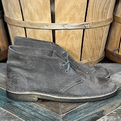 Clarks Originals Distressed Taupe Suede Crepe Sole Desert Chukka Boots Womens 10 - Image 1 of 4