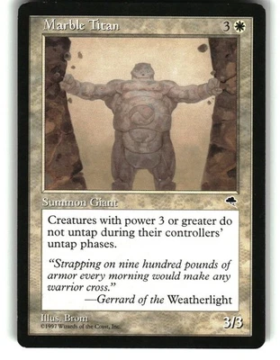 Magic the Gathering - Tempest Marble Titan 28 Rare 1997 - Image 1 of 2