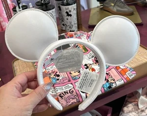 Disney Parks 2025 weißes Leder Autogramm Signatur Mickey Ohr Stirnband - Bild 1 von 2