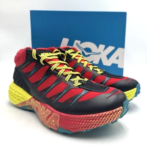 Hoka One SPEEDGOAT MID WP Men's NEW Hiking Boot Black/Red Multiple Sizes (CRCNS) - Picture 1 of 10