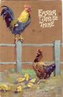 EASTER JOYS BE THINE NYCE POST CARD CO. GOLD MOIRE 1909
