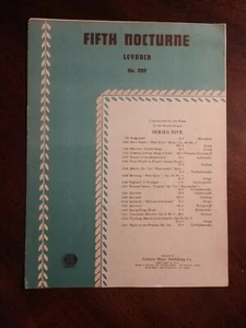 Fifth Nocturne Leybach No. 209 Vintage Sheet Music Century Certified Vintage NY - Picture 1 of 10