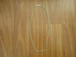 925 Sterling Silver Twisted Rope Chain Necklace Bracelet Solid Italian Real 19" - Picture 1 of 7