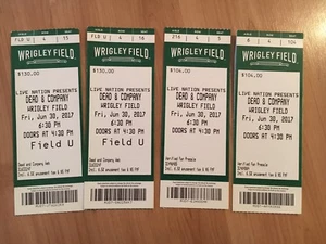 Talón de boletos Grateful Dead DEAD & CO viernes 30 de junio de 2017 Wrigley Field 6/30/17 - Imagen 1 de 1