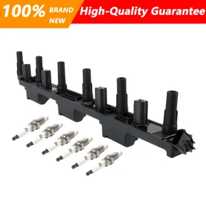 1x Ignition Coil+6x Iridium Spark Plugs UF296 For 00-06 Jeep Wrangler TJ 4.0L L6 - Foto 1 di 13