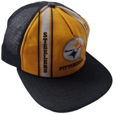 匹兹堡钢人队,NFL,黑色和金色,New Era,平沿帽,复古罕见 — 第 1/4 张图片