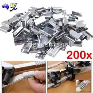16mm-Metal Carton Strapping Machine Seals For Plastic Strap Sealers Buckles Clip - Picture 1 of 7