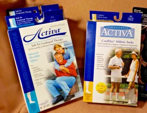 DREI Paar Unisex ACTIVA Graduated Therapy Kompressionsschuhe. gr xl - Bild 1 von 5